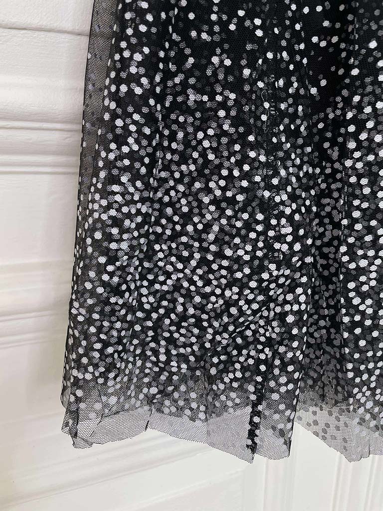 Malissa J Ditsy Dot Skirt - Black