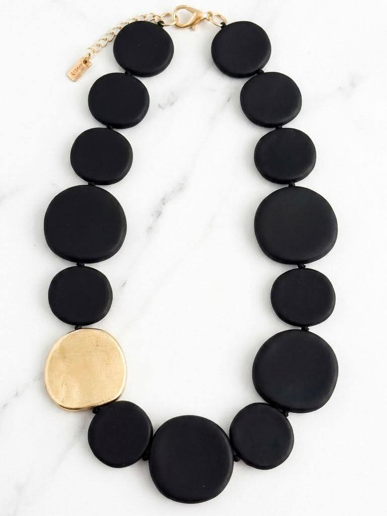 Envy Chunky Bead Necklace - Gold
