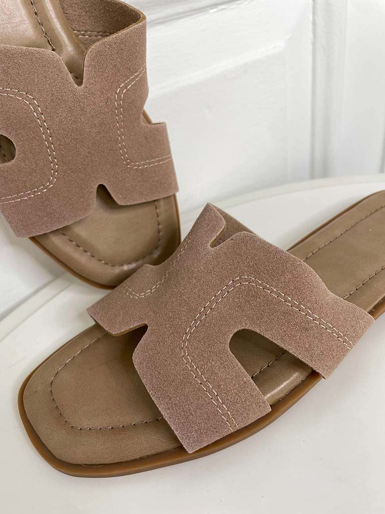 Slip On Mule Sandal - Taupe