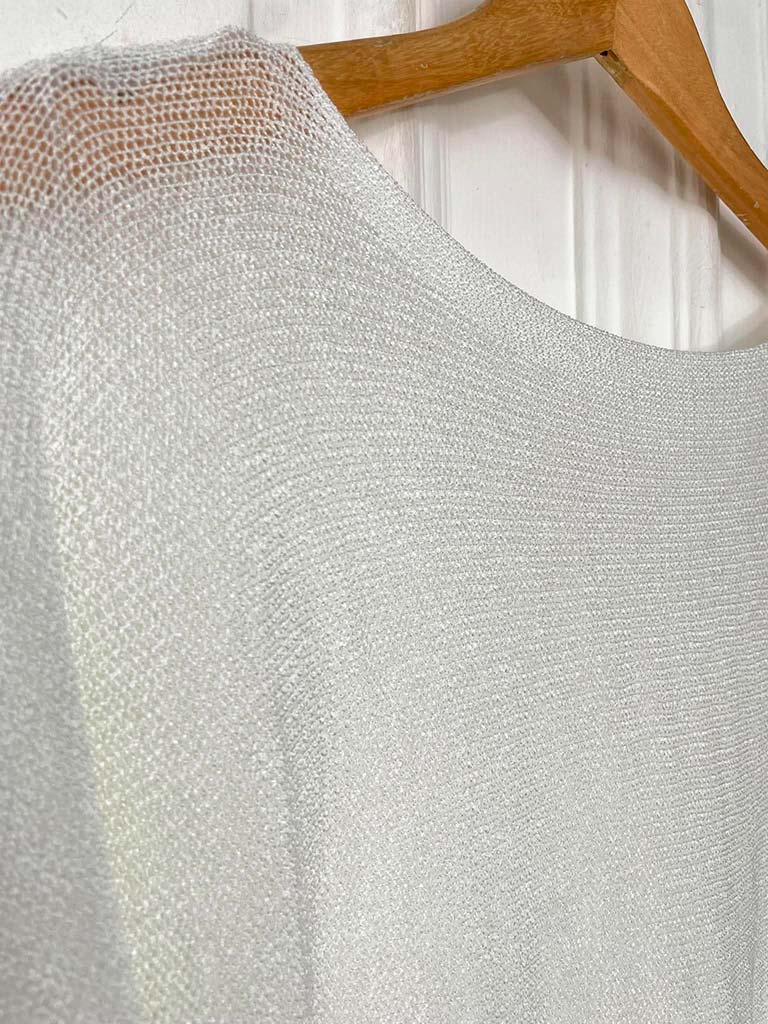Exposed Edge Boxy Knit - White