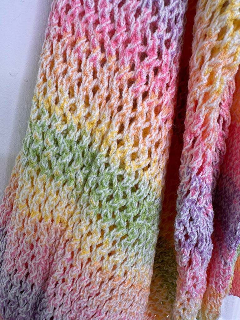 Rainbow Honeycomb Sleeve Knit