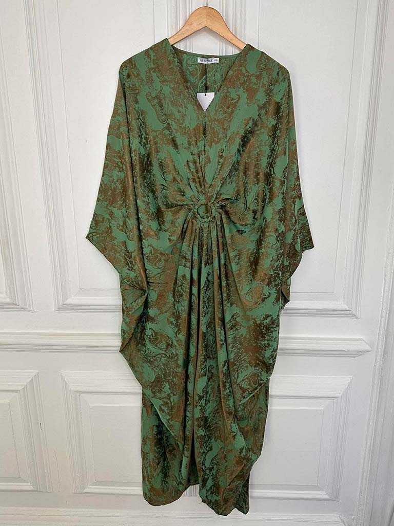 Jungle Print Kite Dress - Jade