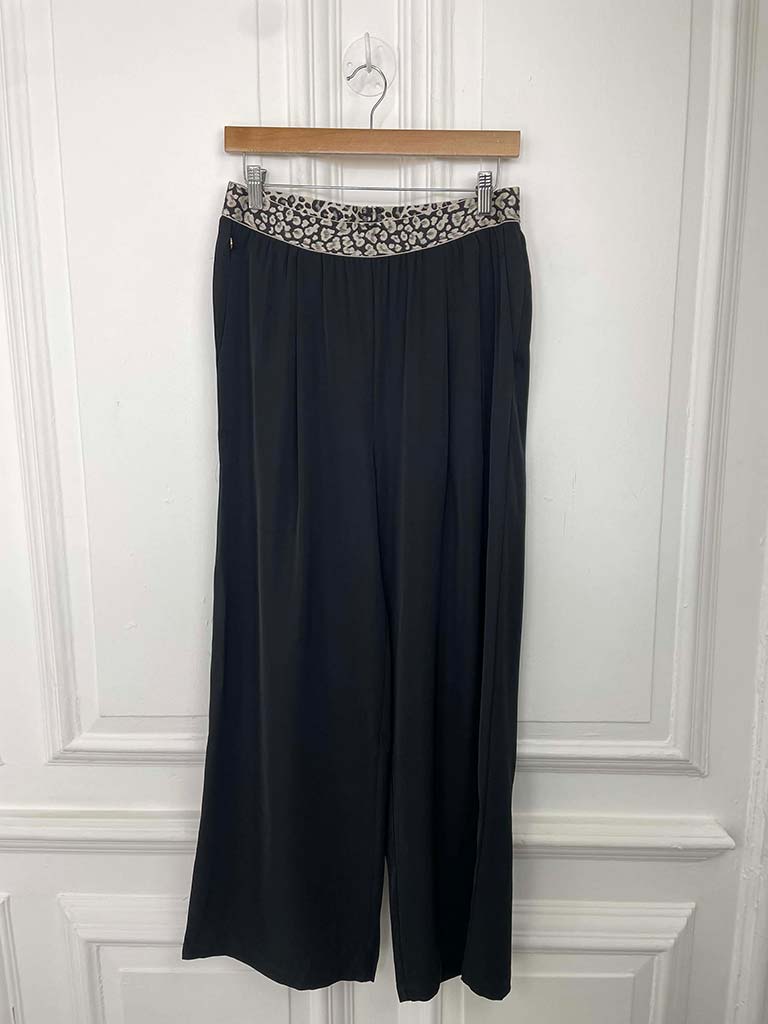 Malissa J Wide Leg Trousers - Black