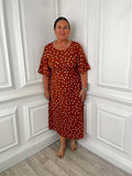 Dotty Flutter Sleeve Dress