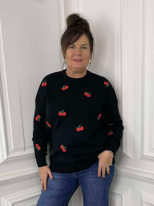 Cherry Knit - Black