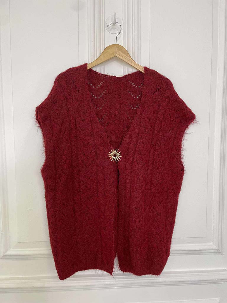 Knitted Tank Waistcoat - Ember