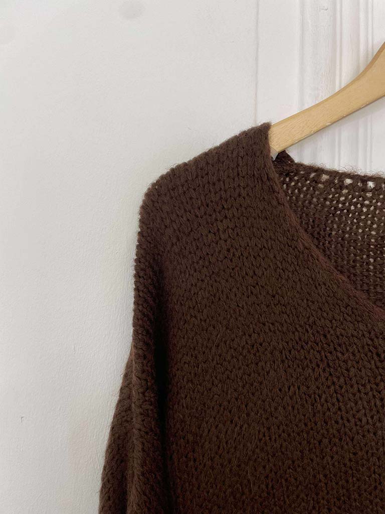 Star Patch Knit - Chocolate