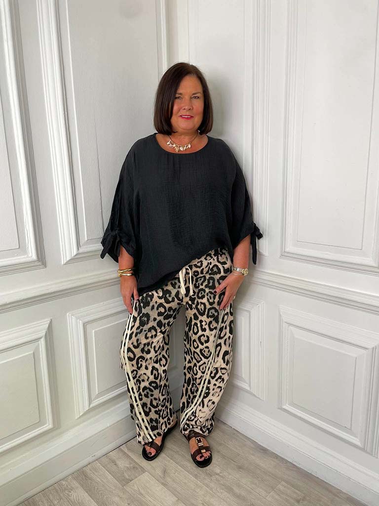 Leopard Print Cocoon Joggers