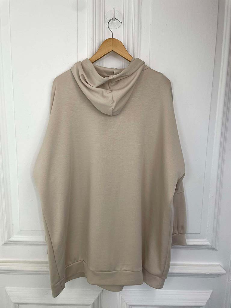 Oversized Scuba Hoodie - Ecru