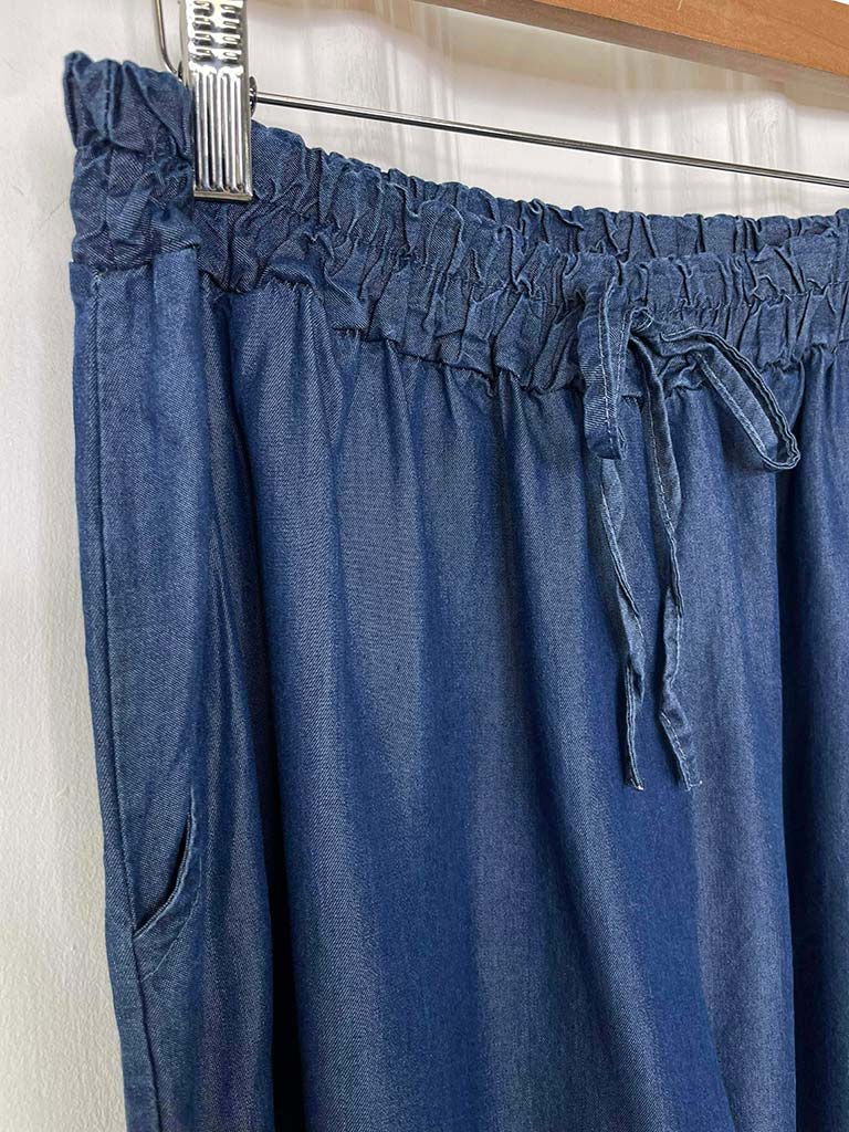 Chambray Denim Palazzos