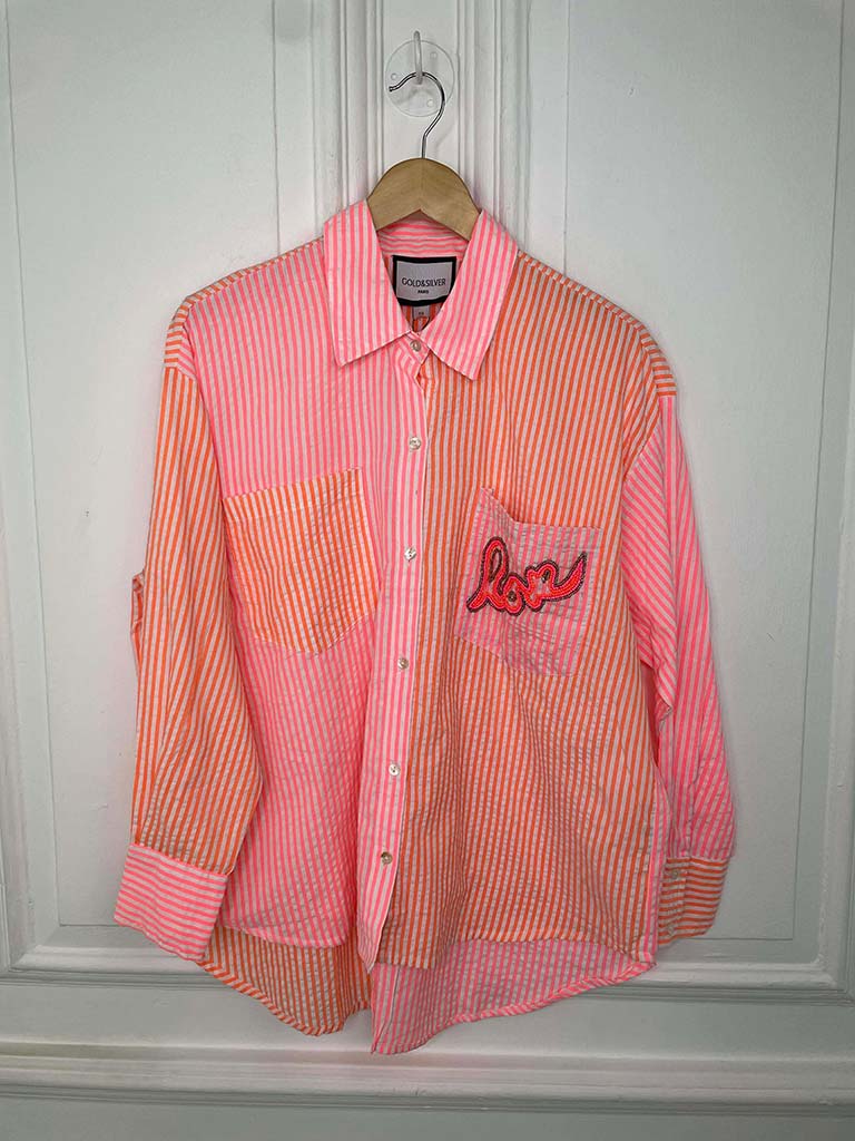Stripe Love Shirt - Neon