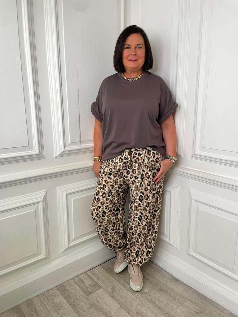Malissa J Drawstring Trousers - Leopard