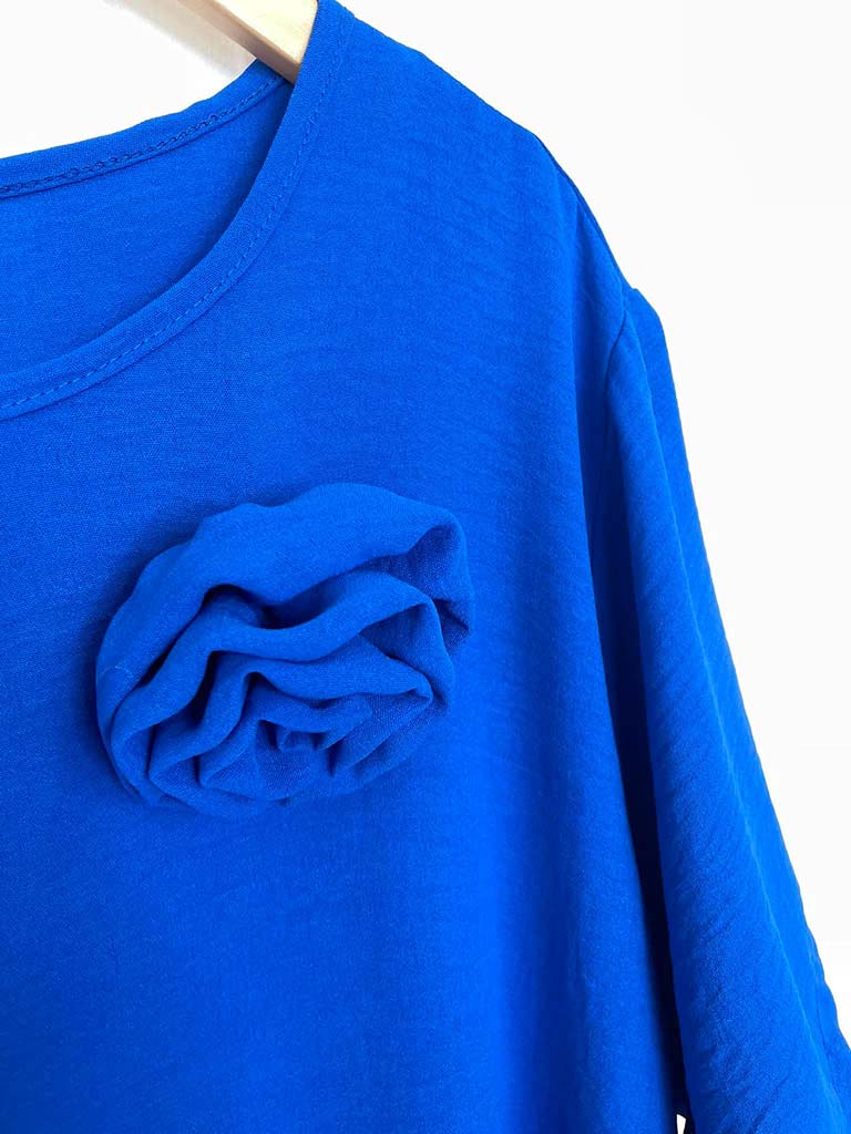 Asymmetric Flower Co-ord - Cobalt
