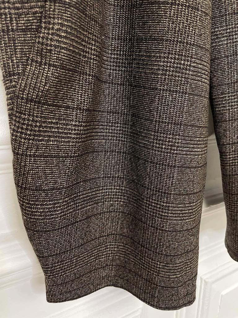 Cocoon Plaid Trousers - Mocha