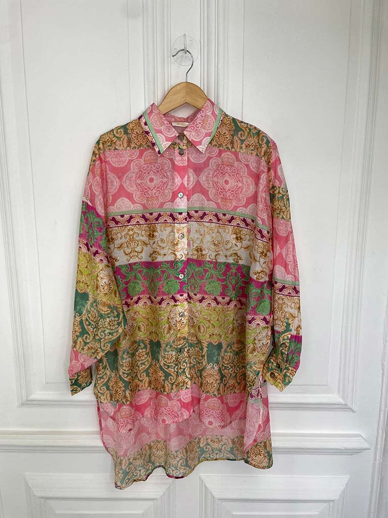 Malissa J Patchwork Shirt - Pink