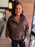 Malissa J Leopard Faux Suede Jacket