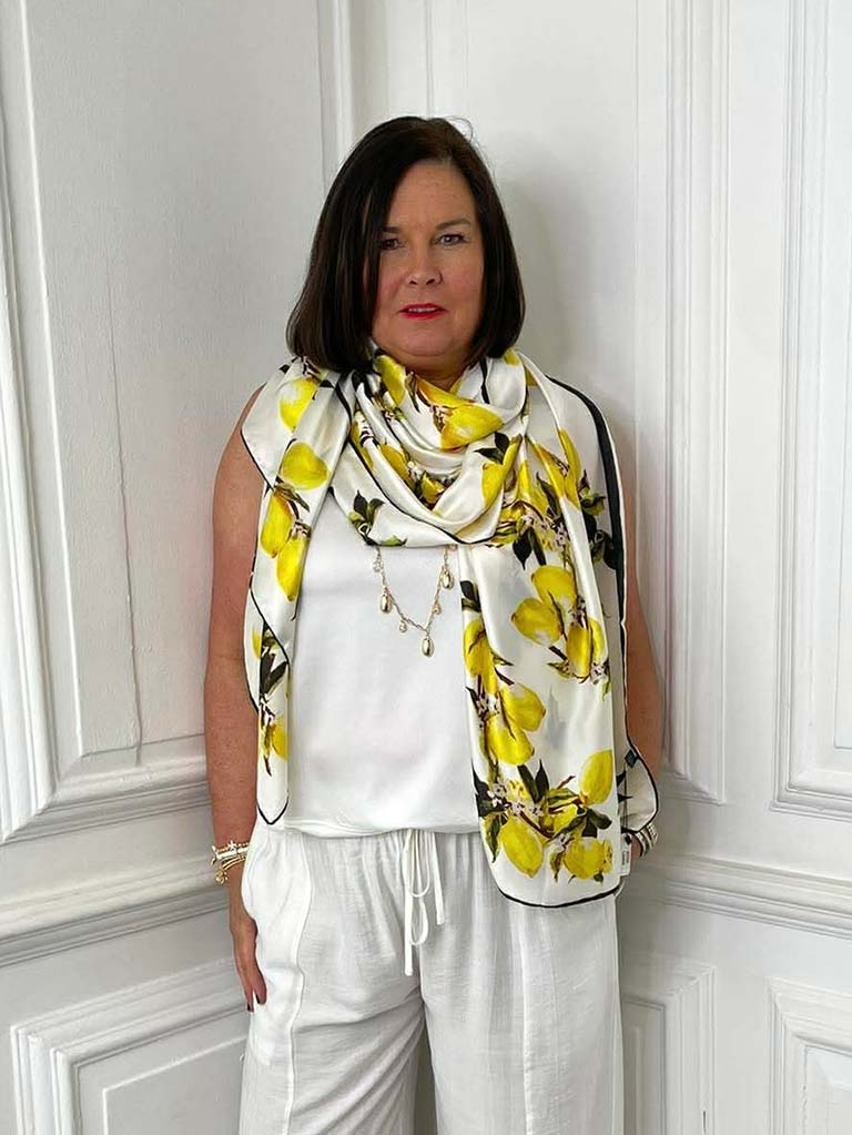 Malissa J Silk Feel Lemon Scarf