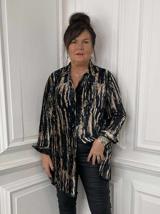 Malissa J Molten Metallic Shirt