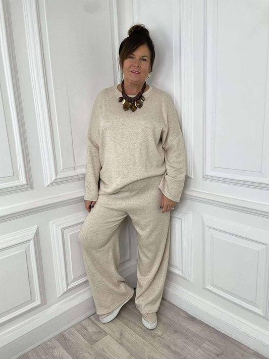 Supersoft Lounge Co-ord - Stone