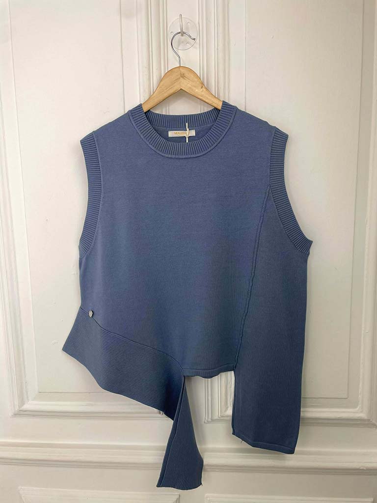 Malissa J Jigsaw Tank Knit - Denim