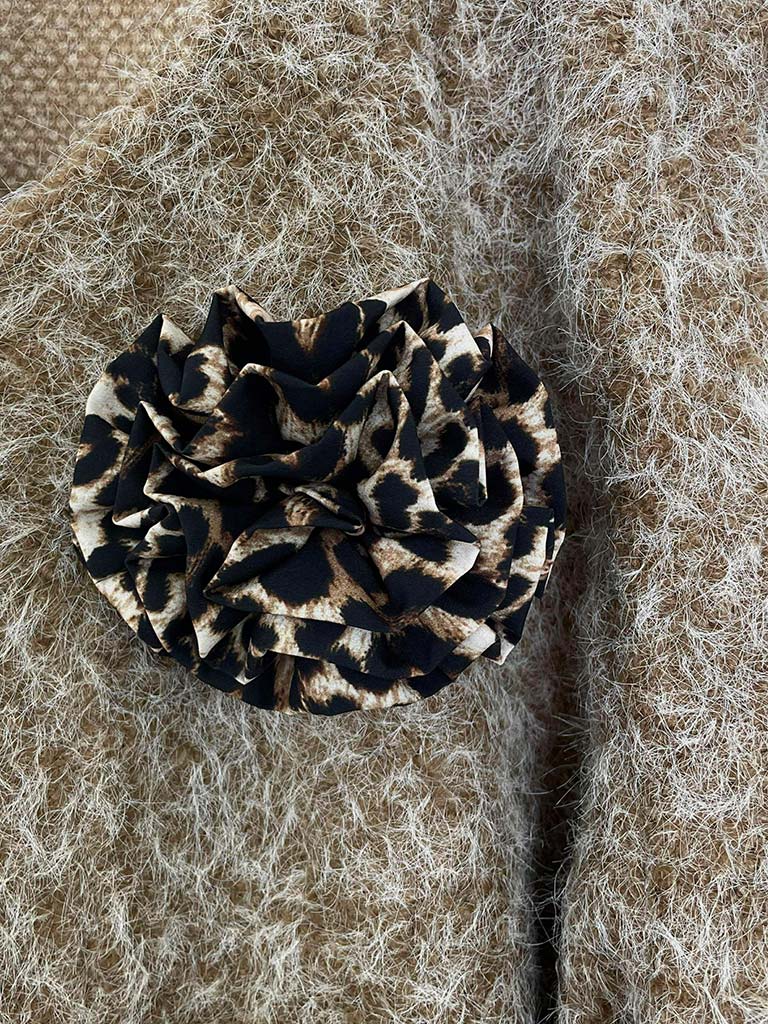 Boucle Corsage Jacket - Tan