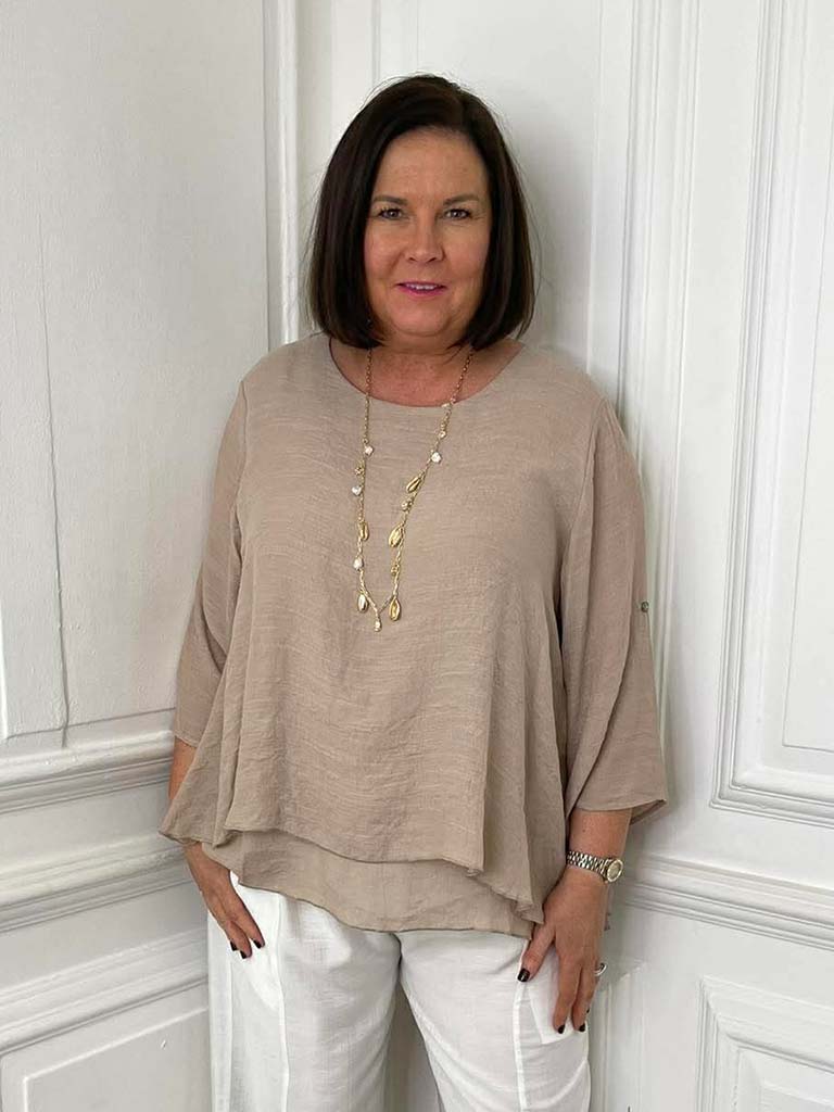 Leggara Layered Top - Mocha