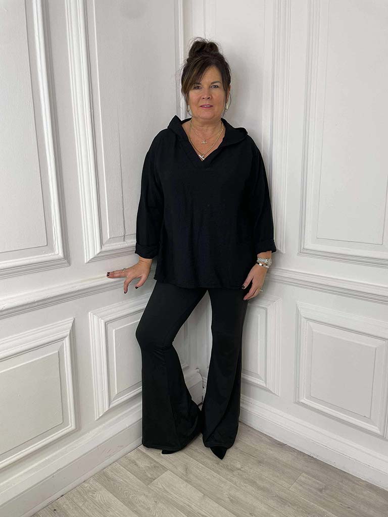 Flared Leggings - Black