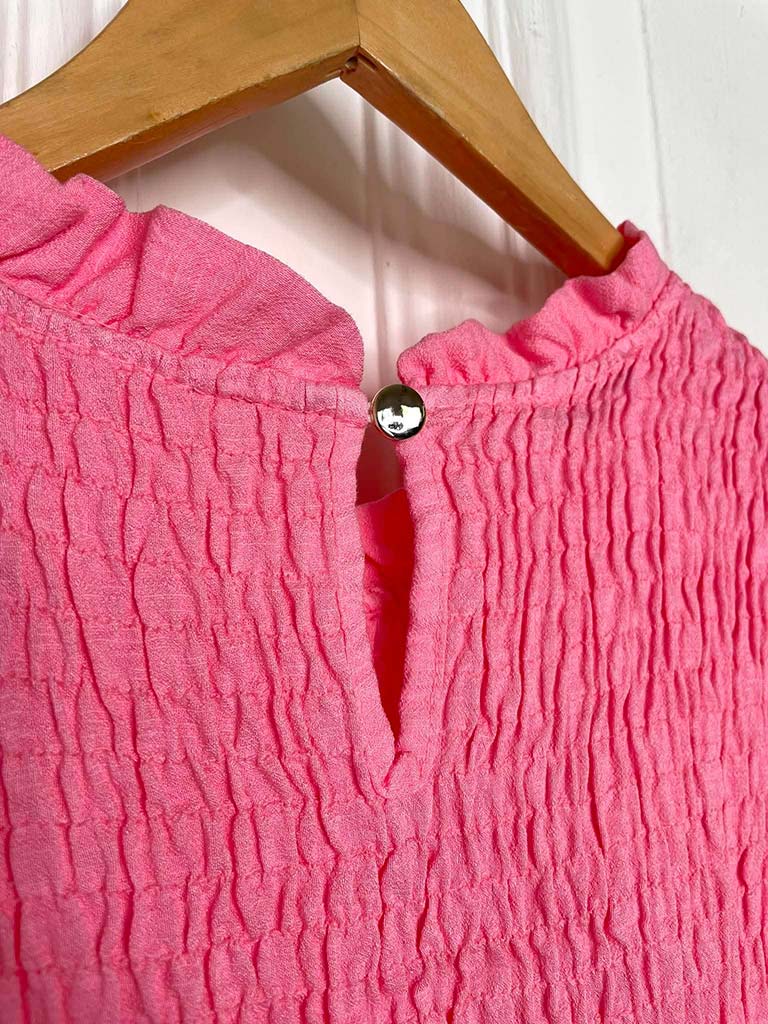 Shirred Frill Top - Sugar