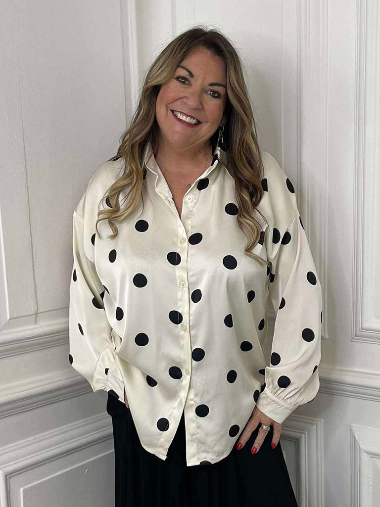 Polka Dot Shirt - Ecru