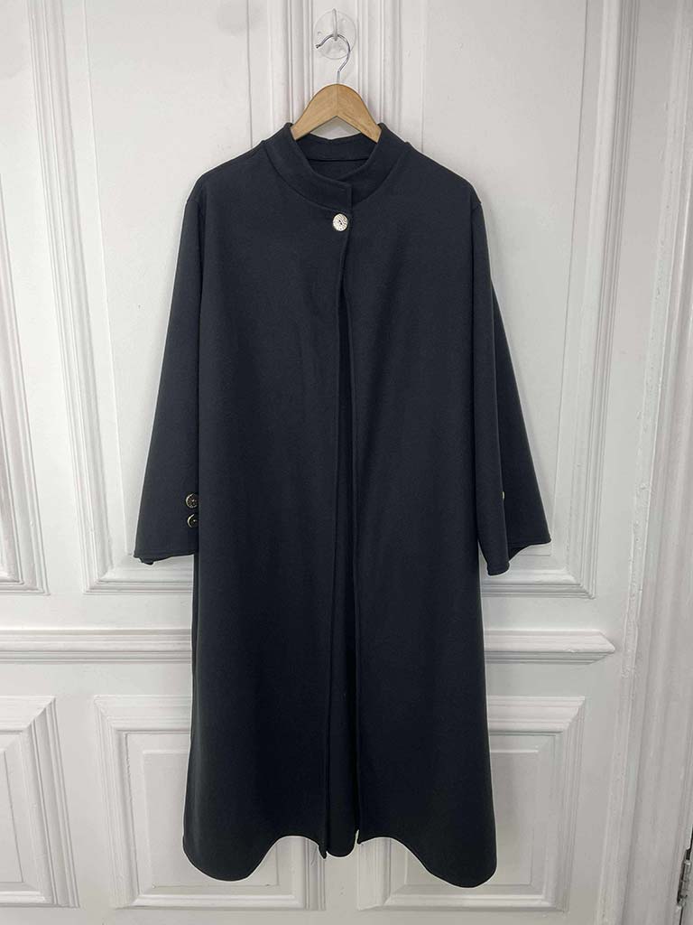 A-Line Overcoat - Black