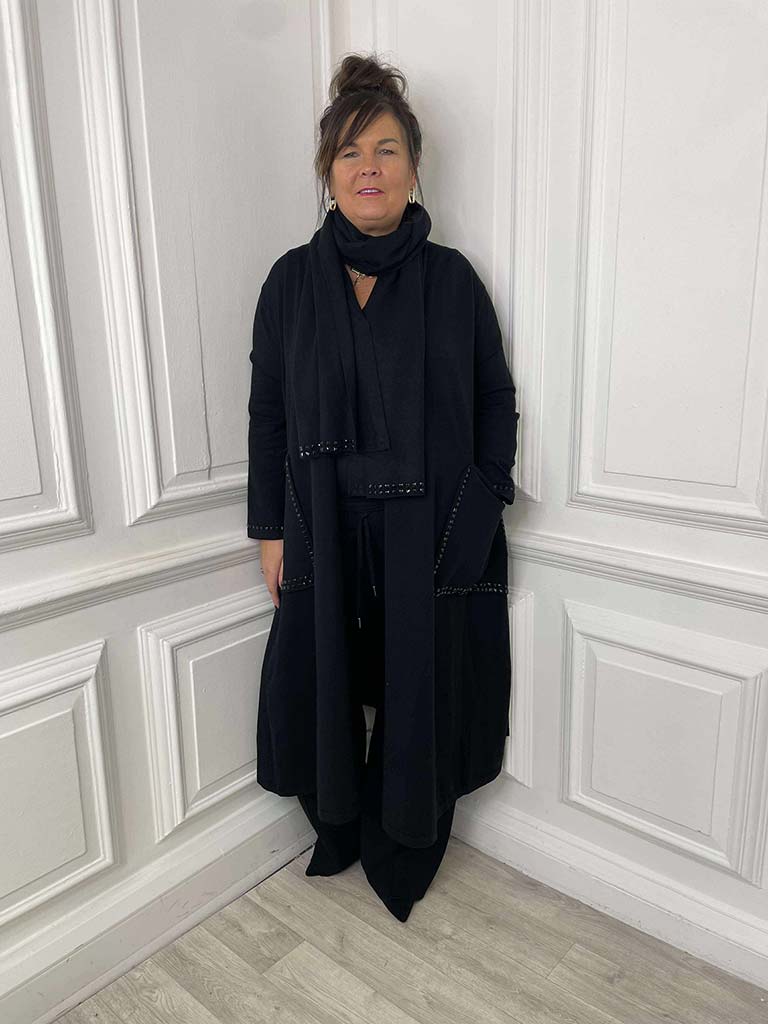 Malissa J Knitted Palazzo Trousers - Black