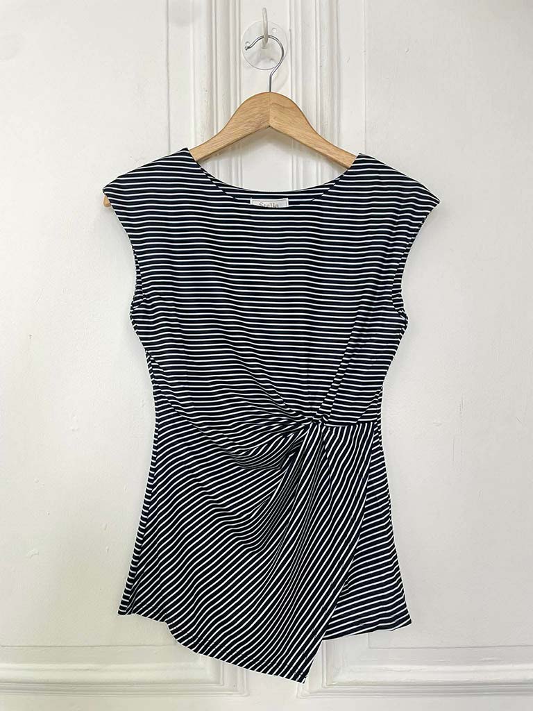 Twist Front Stripe Top