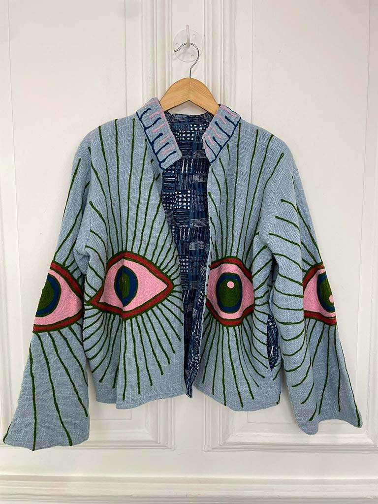 Embroidered Evil Eye Jacket
