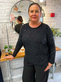 Malissa J Sequin Knit - Black