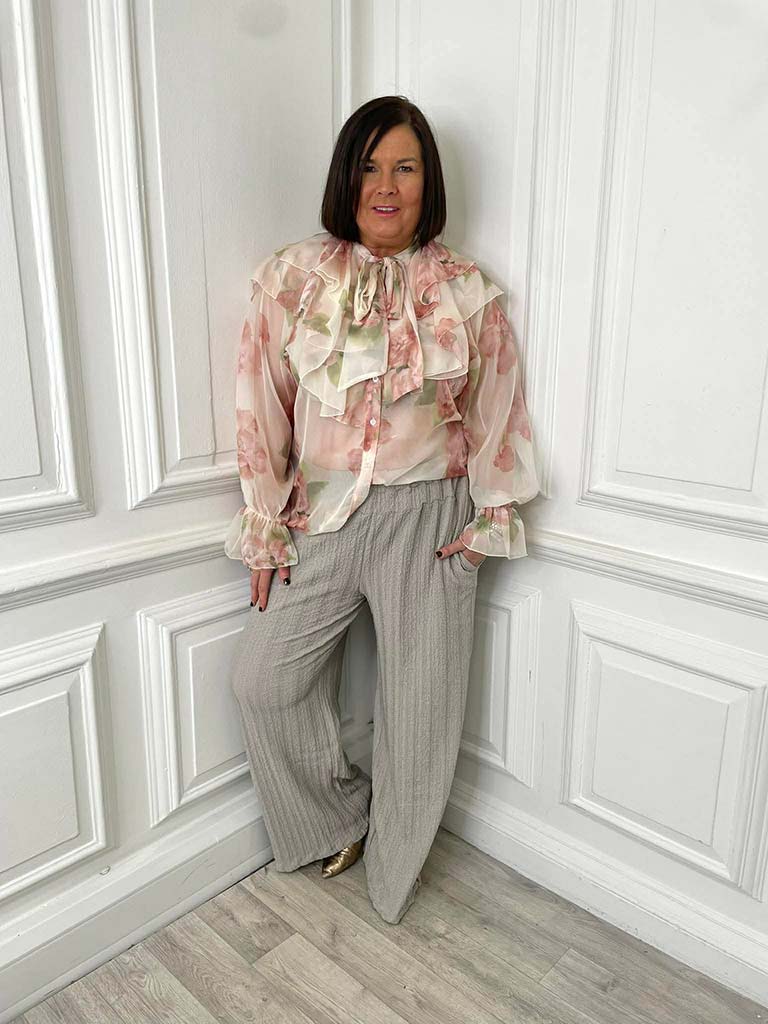 Floral Ruffle Blouse