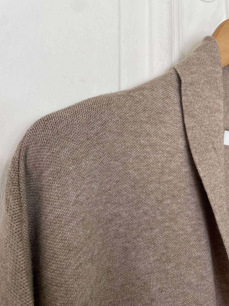 Faux Fur Pocket Cardigan - Fawn