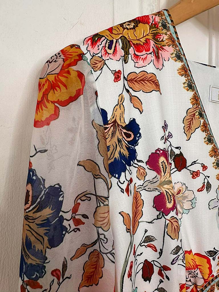 Romantic Floral Long Sleeve Maxi Dress