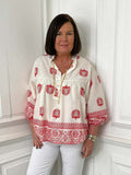 Boho Print Smock Top