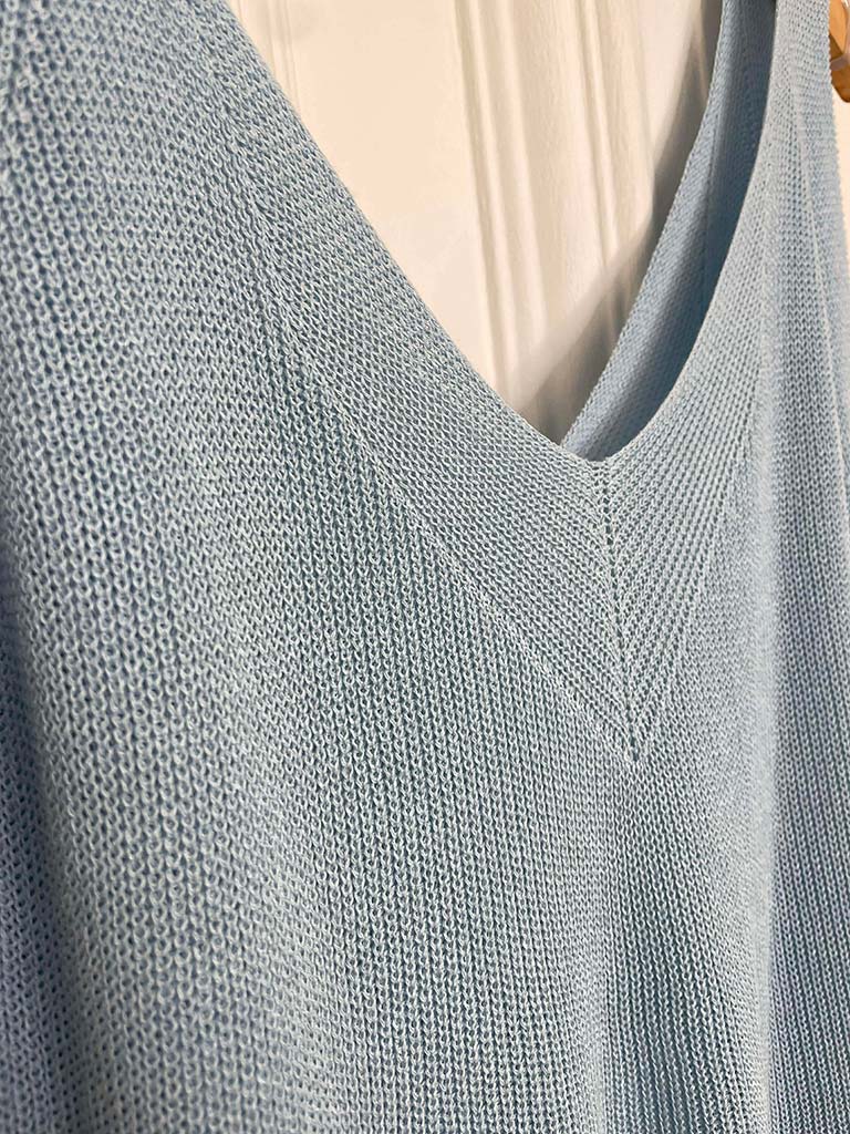 Knitted Vest Top - Sky