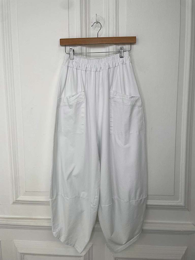 Cocoon Pocket Joggers - White