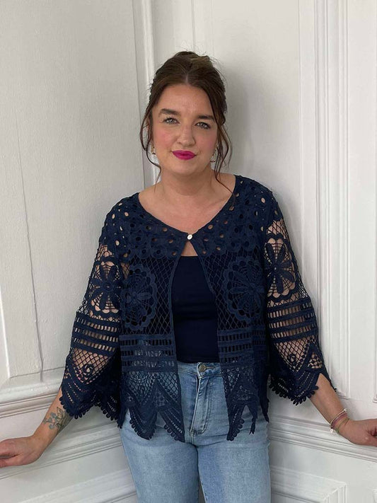 Crochet Jacket - Midnight