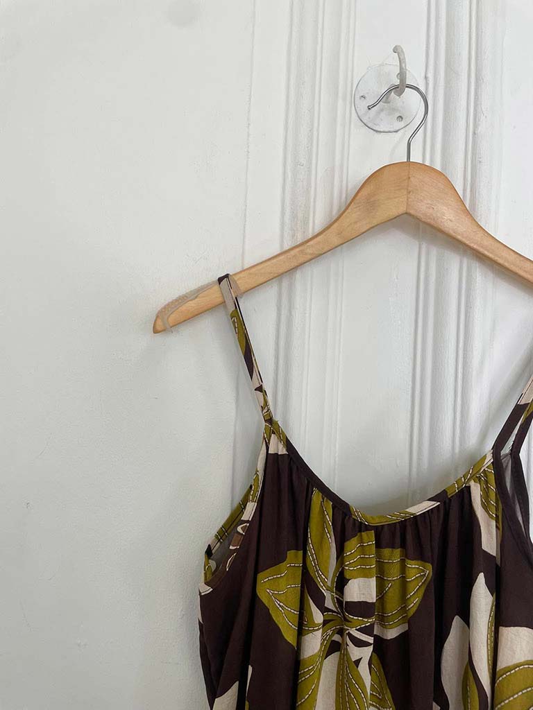 Botanical Escape Jumpsuit - Chocolate