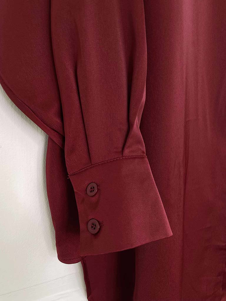 Lusso Silk Feel Shirt - Merlot
