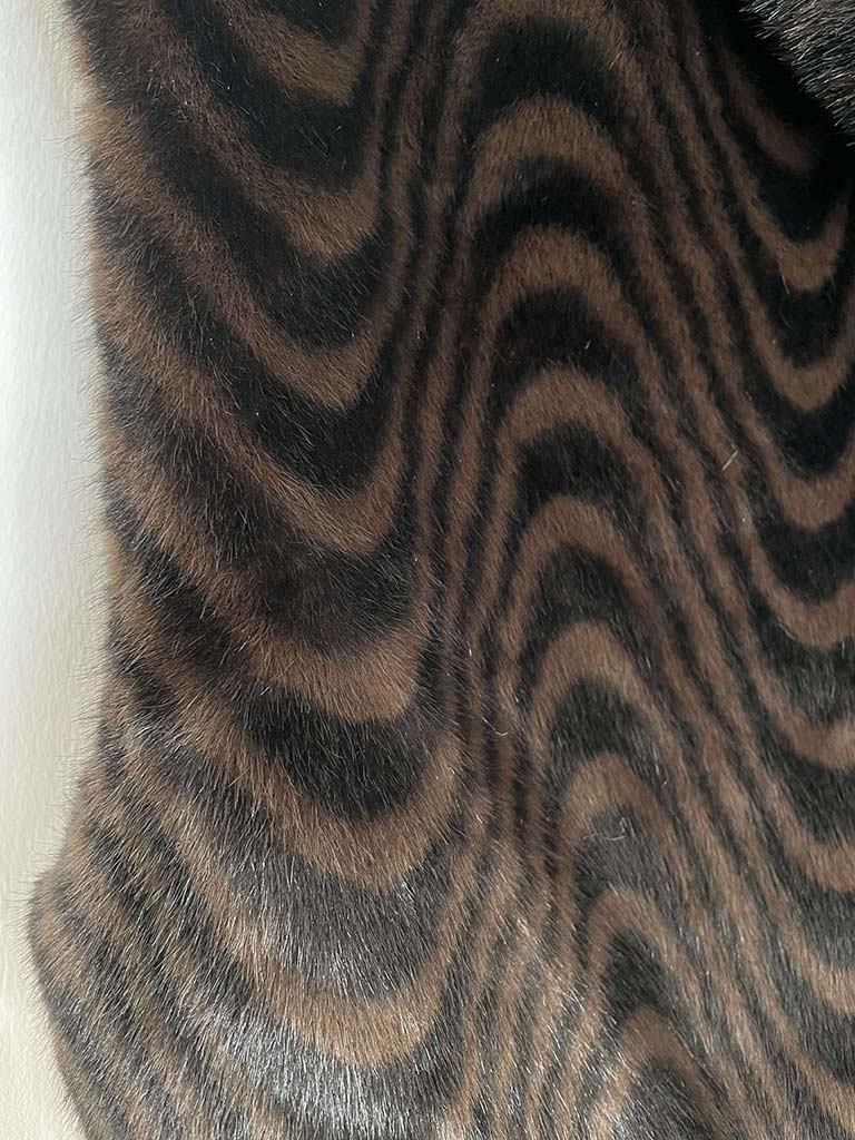 Malissa J Faux Fur Hooded Gilet - Swirl