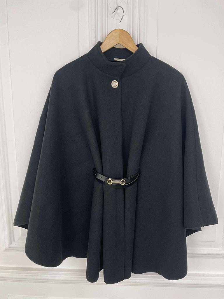 Belted Cape - Black