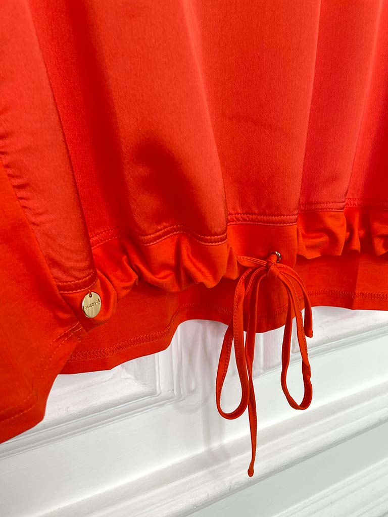 Malissa J Silk Feel Drawstring Vest - Orange
