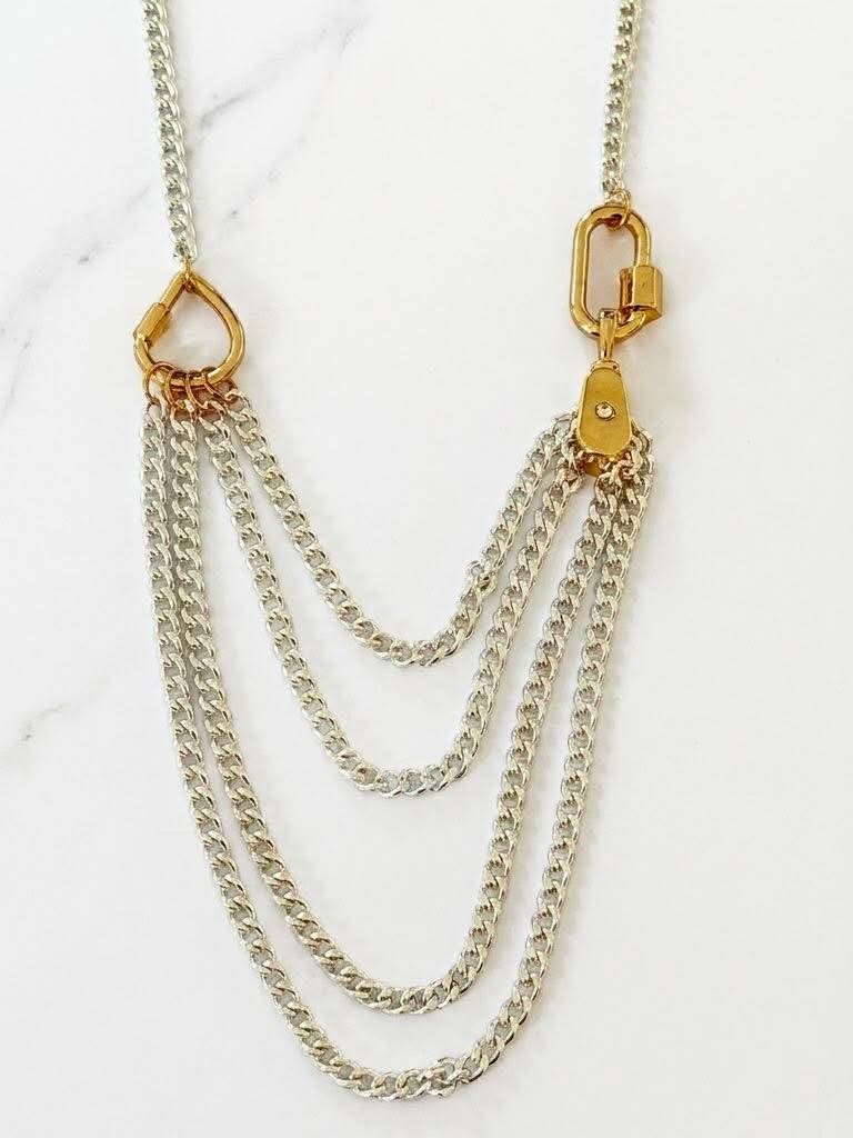 Envy Multi Chain Necklace - Silver