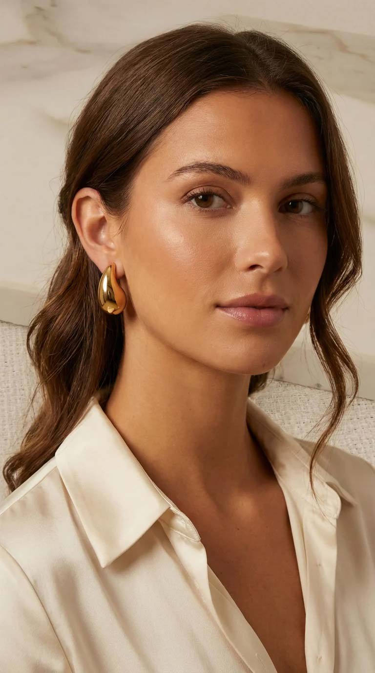 Envy Large Teardrop Earrings - Gold