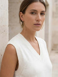 Envy Ellipse Pull Through Earrings - Gold