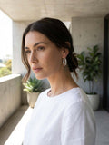 Envy Curved Hoop Earrings - Silver